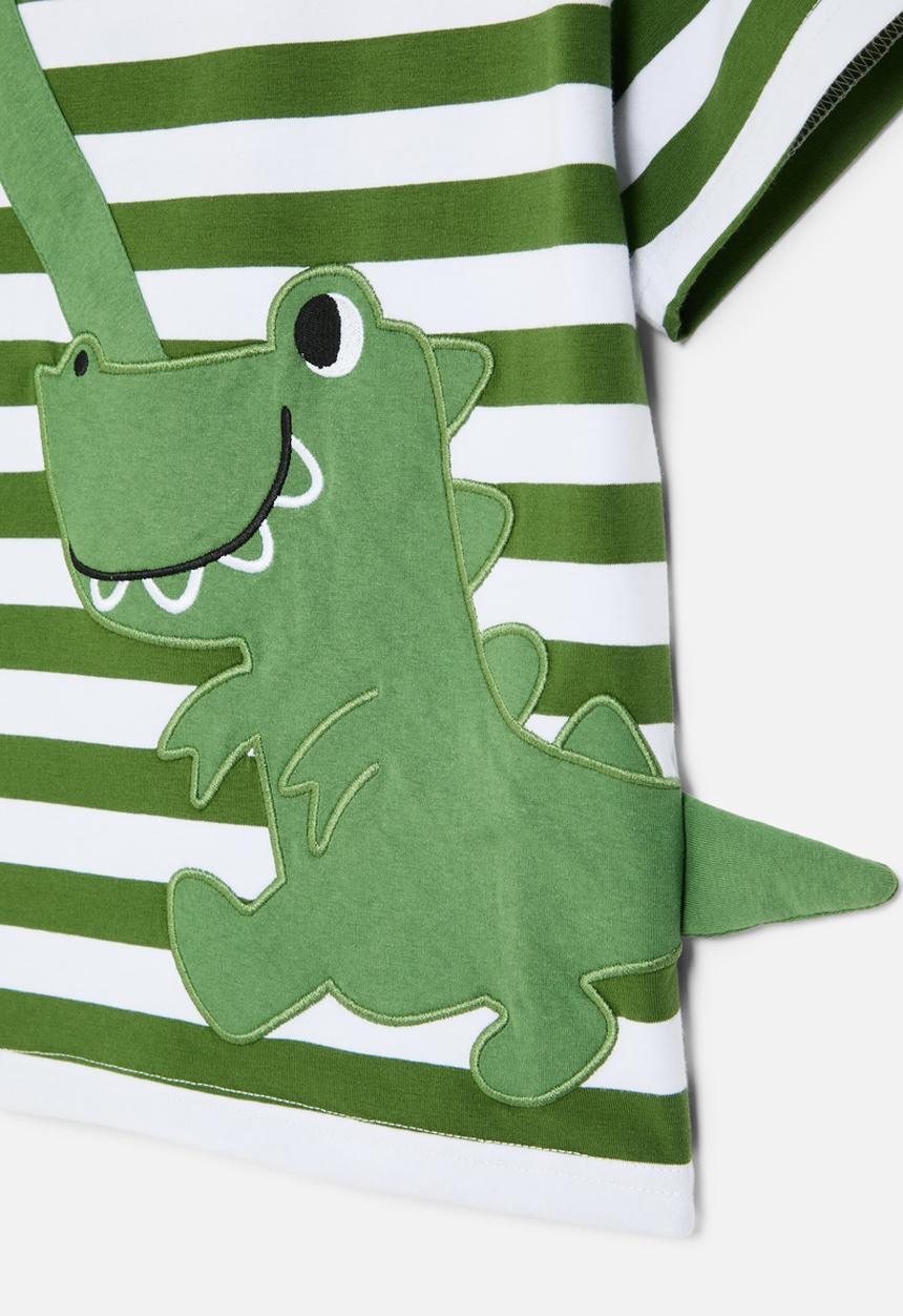 Pop Candy - Striped tee - green & white