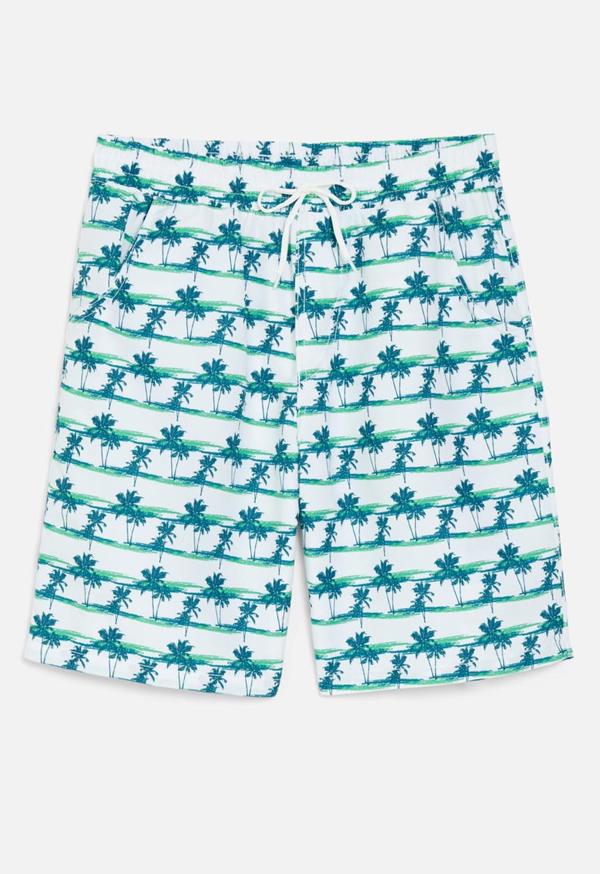 Pop Candy - Printed board shorts - blue & white
