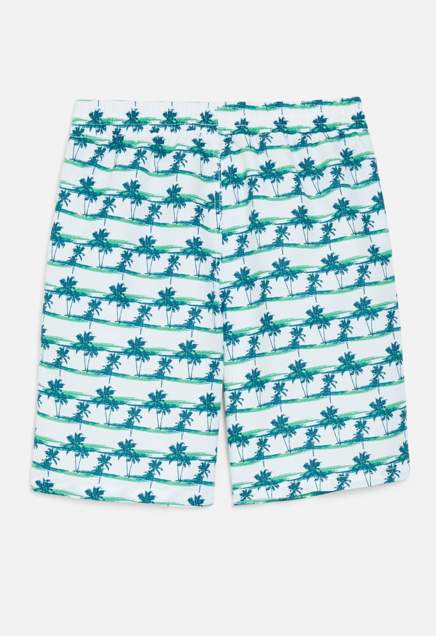 Pop Candy - Printed board shorts - blue & white
