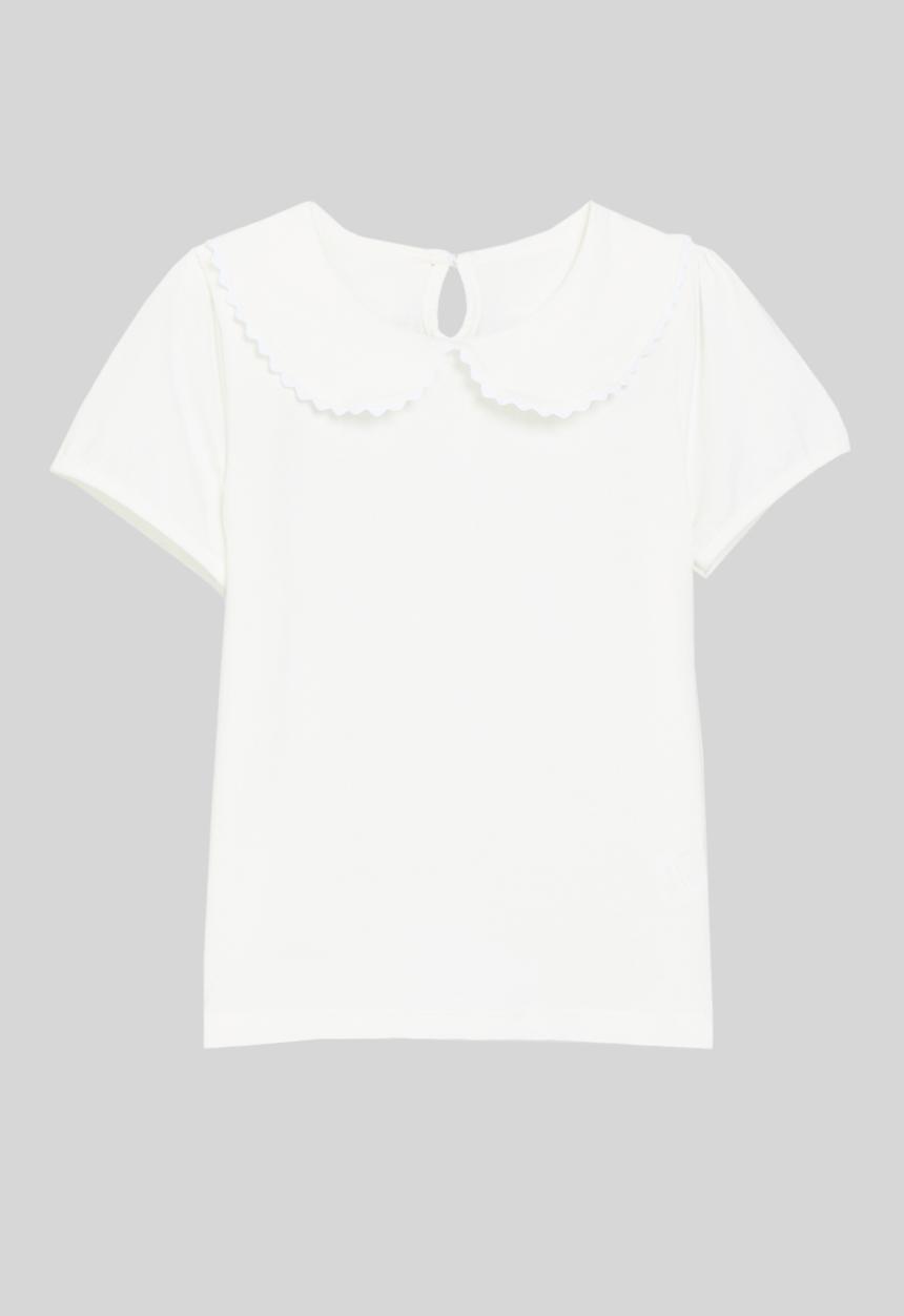 Pop Candy - Peterpan collar top - white