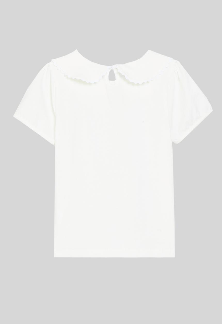 Pop Candy - Peterpan collar top - white
