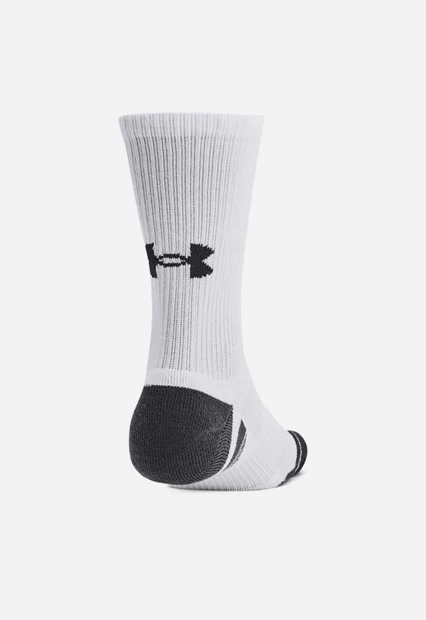Under Armour - UA Performance Tech 3 Pack Crew Regular - White & Jet Gray