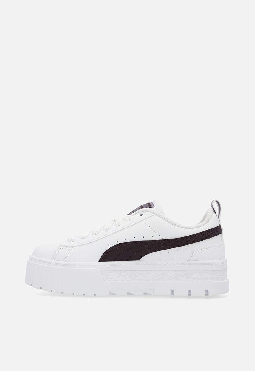 PUMA - Mayze Lth Jr - Puma White-Midnight Plum