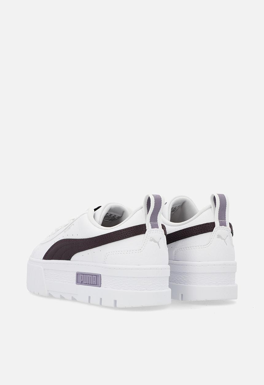 PUMA - Mayze Lth Jr - Puma White-Midnight Plum