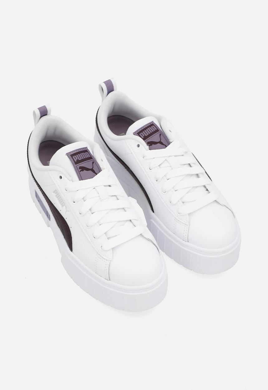 PUMA - Mayze Lth Jr - Puma White-Midnight Plum