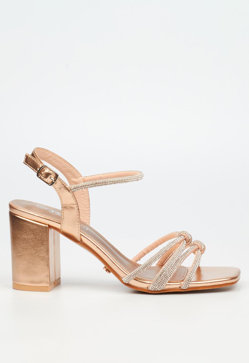 Butterfly Feet - Candi 1 block heel - rose gold