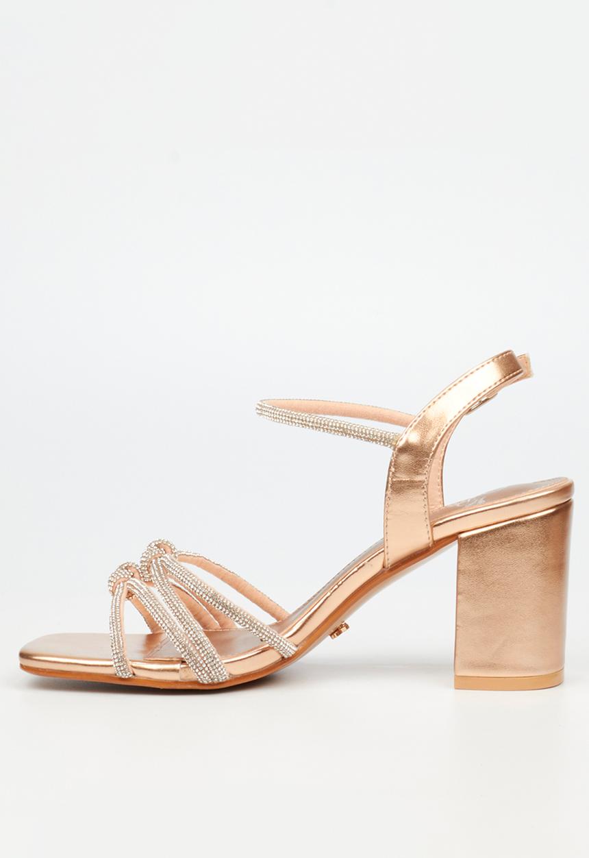 Butterfly Feet - Candi 1 block heel - rose gold