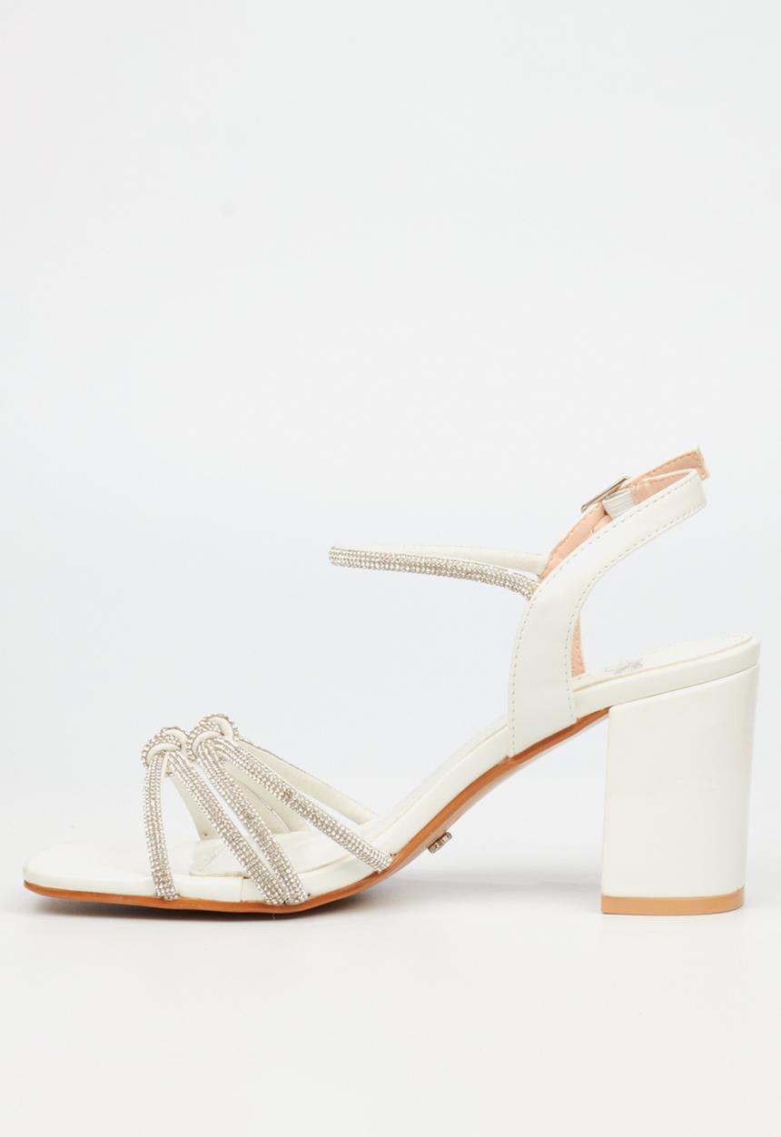 Butterfly Feet - Candi 1 block heel - white