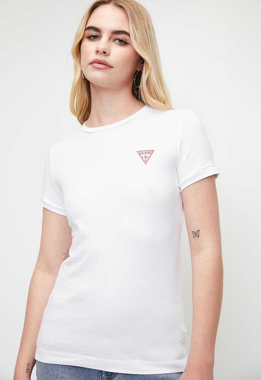 GUESS - Short sleeve Cn Mini Triangle Tee - Pure White