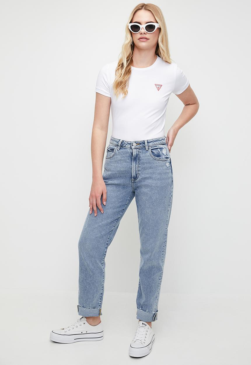 GUESS - High rise mom jean - light wash