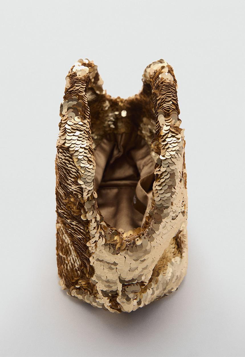 MANGO - Bag palmira - gold