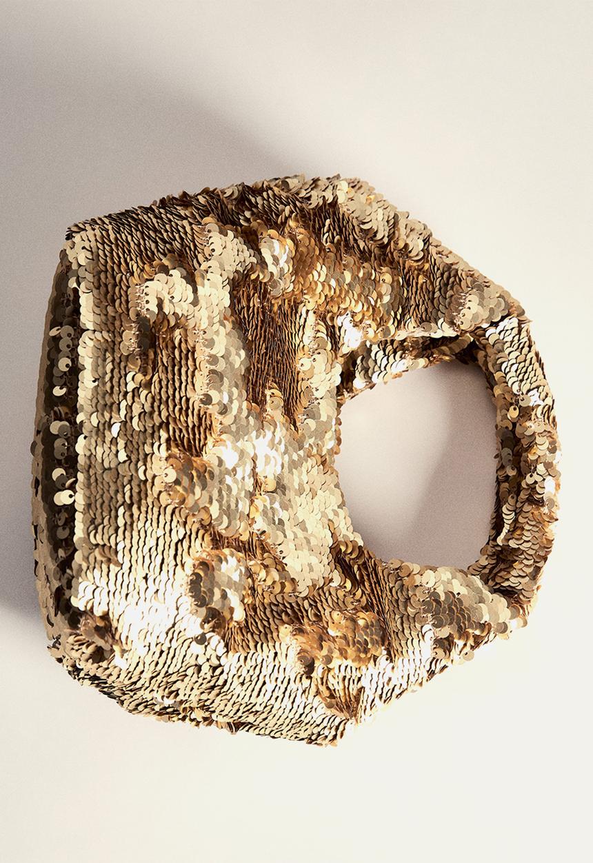 MANGO - Bag palmira - gold
