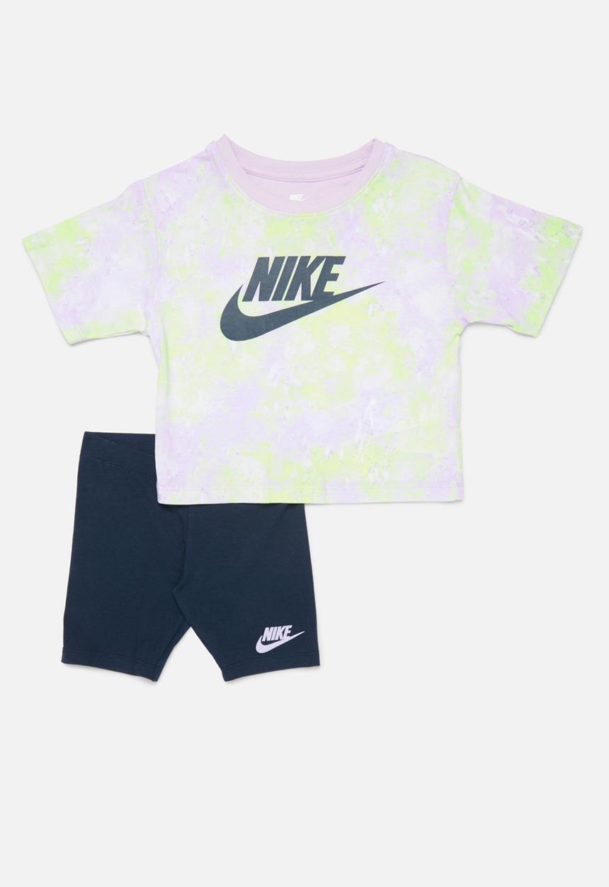 Nike - Nkg boxy tee & bike short - midnight navy