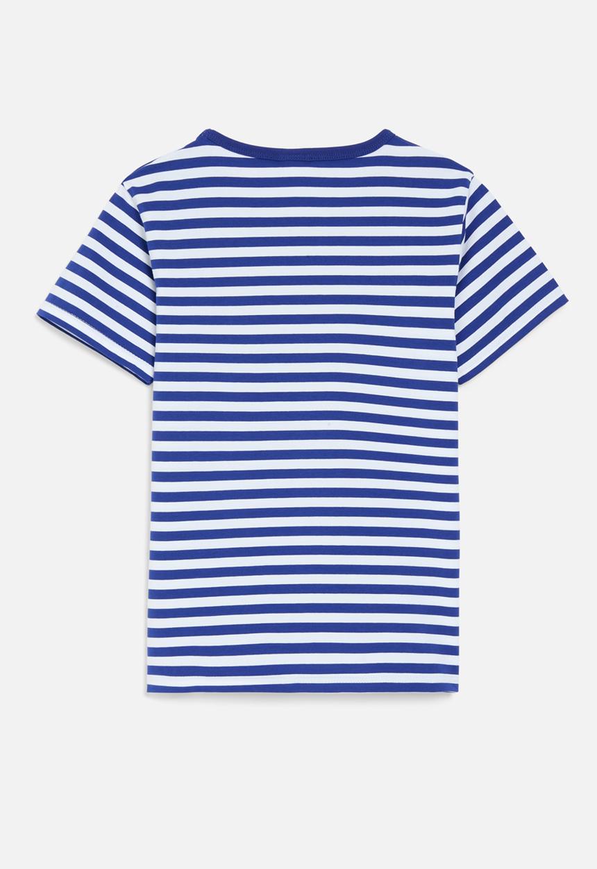 Pop Candy - Printed tee - blue & white