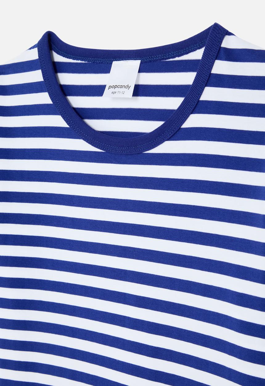 Pop Candy - Printed tee - blue & white