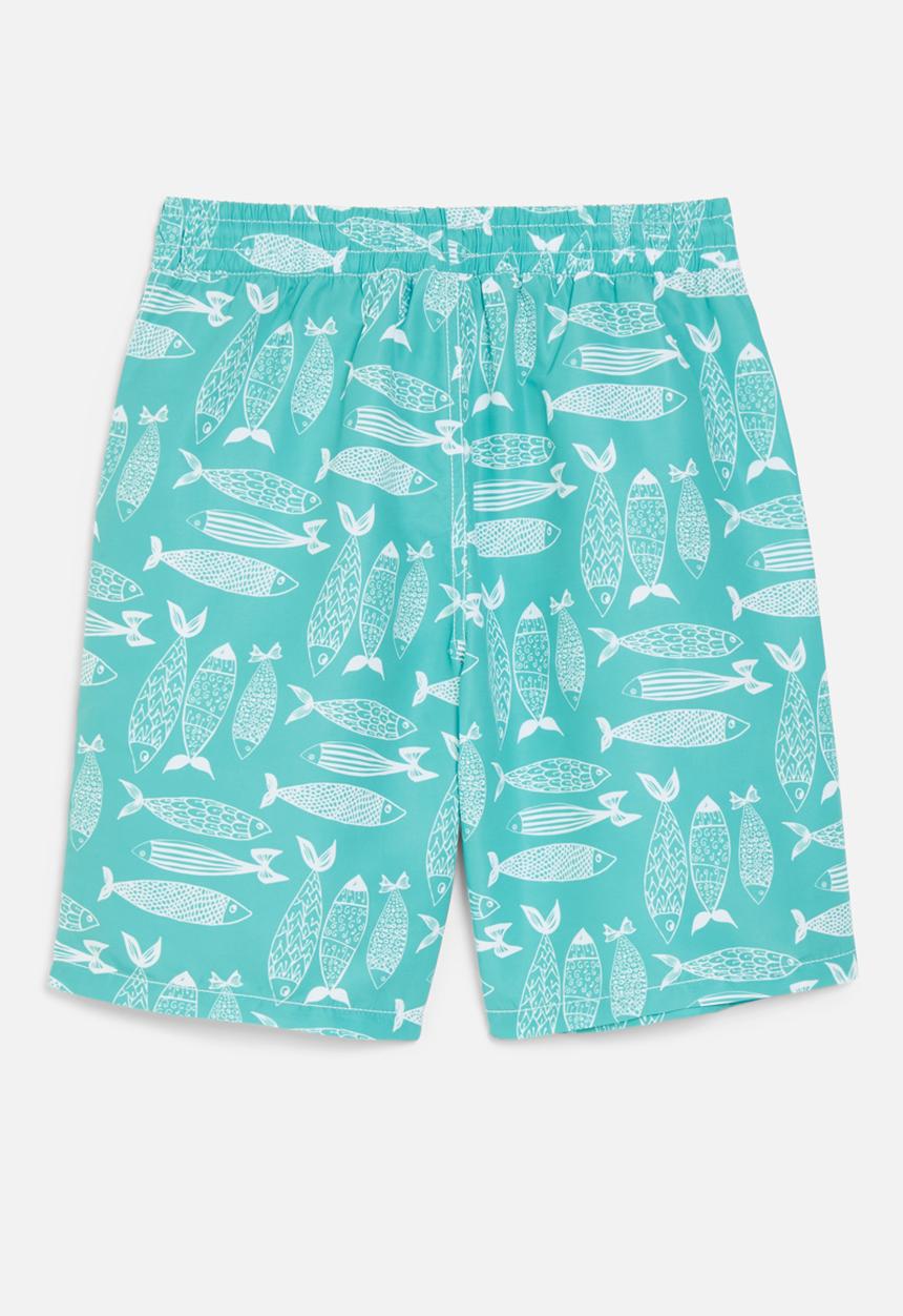 Pop Candy - Printed board shorts-light blue