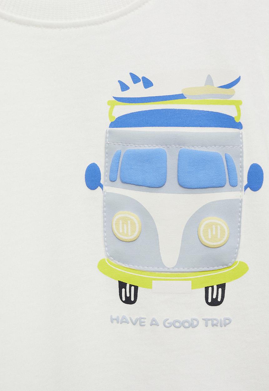 MANGO - T-shirt balinesa - natural