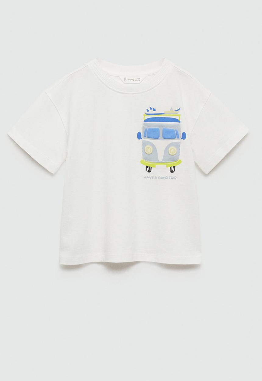 MANGO - T-shirt balinesa - natural