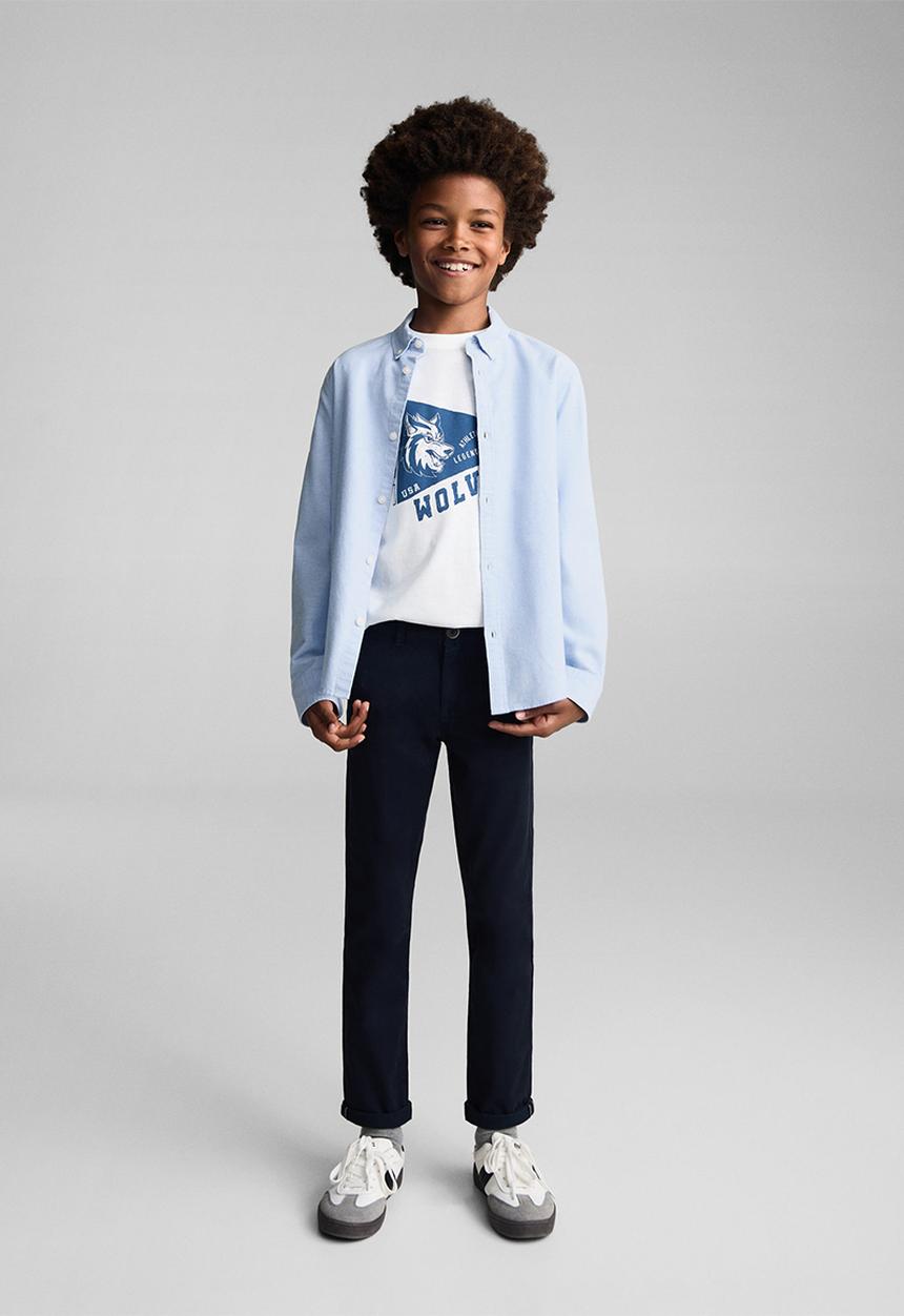 MANGO - Shirt oxford - light pastel blue