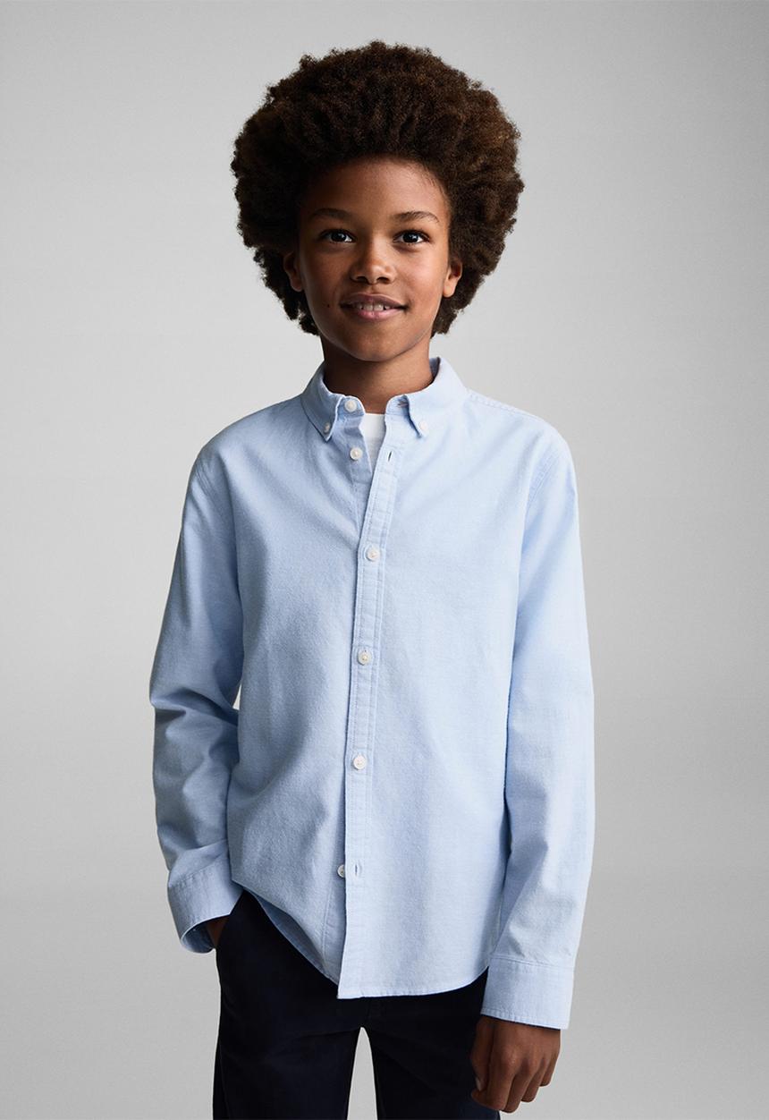 MANGO - Shirt oxford - light pastel blue