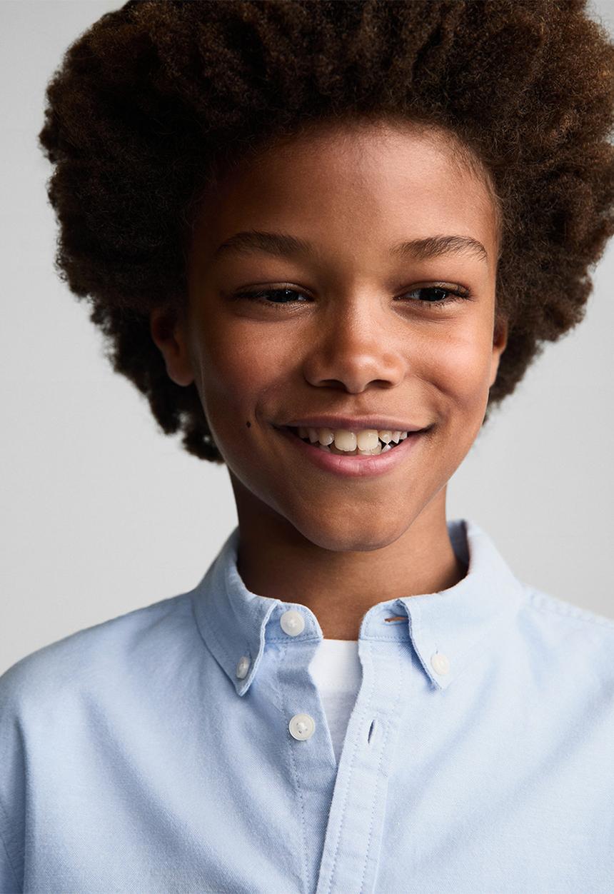 MANGO - Shirt oxford - light pastel blue
