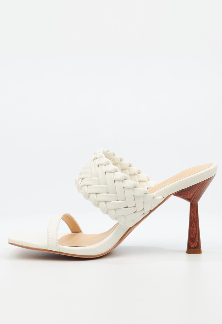 Miss Black - Mocha 1 mule - white