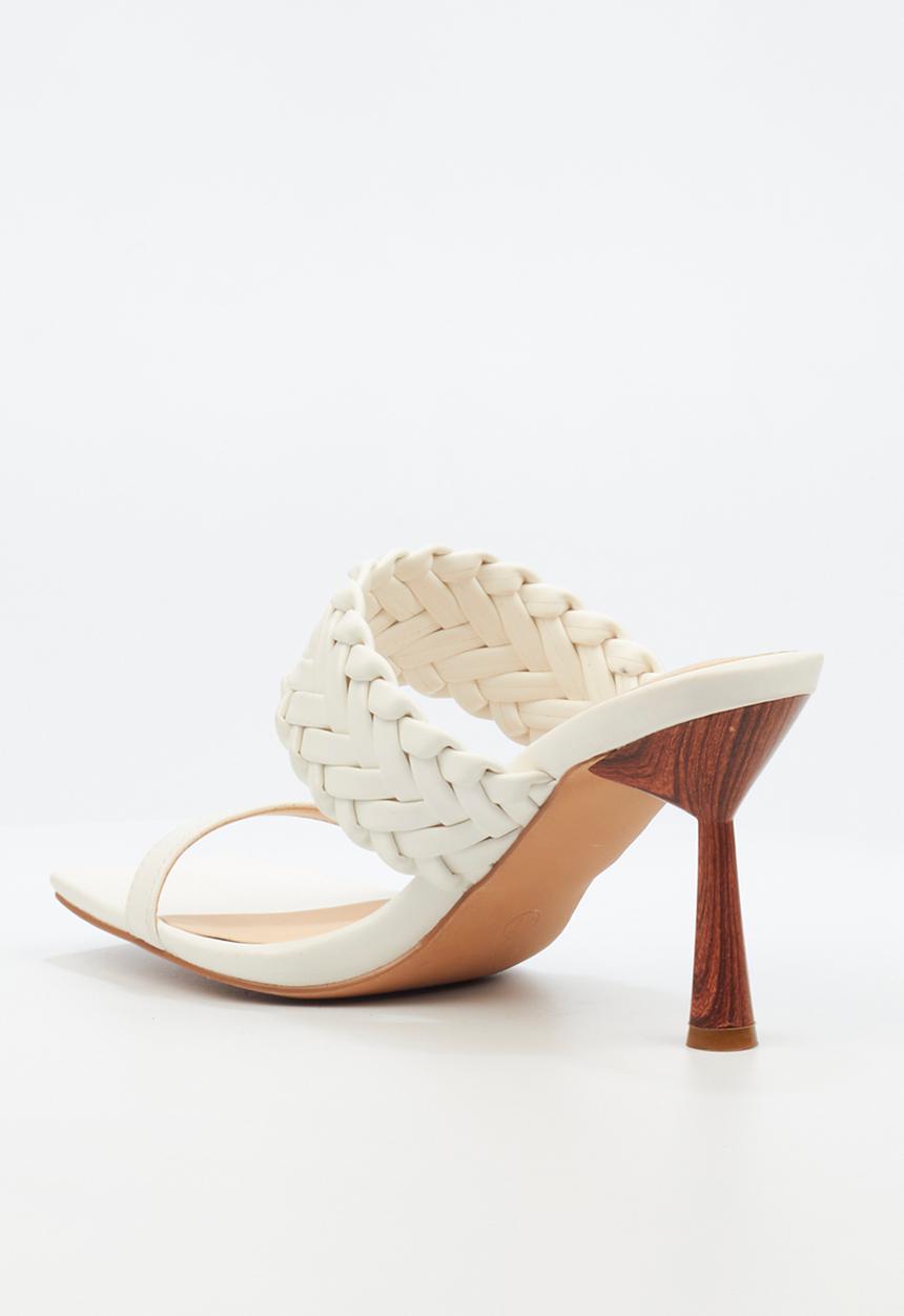 Miss Black - Mocha 1 mule - white