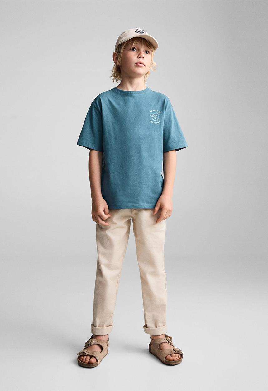 MANGO - T-shirt flip - dark blue
