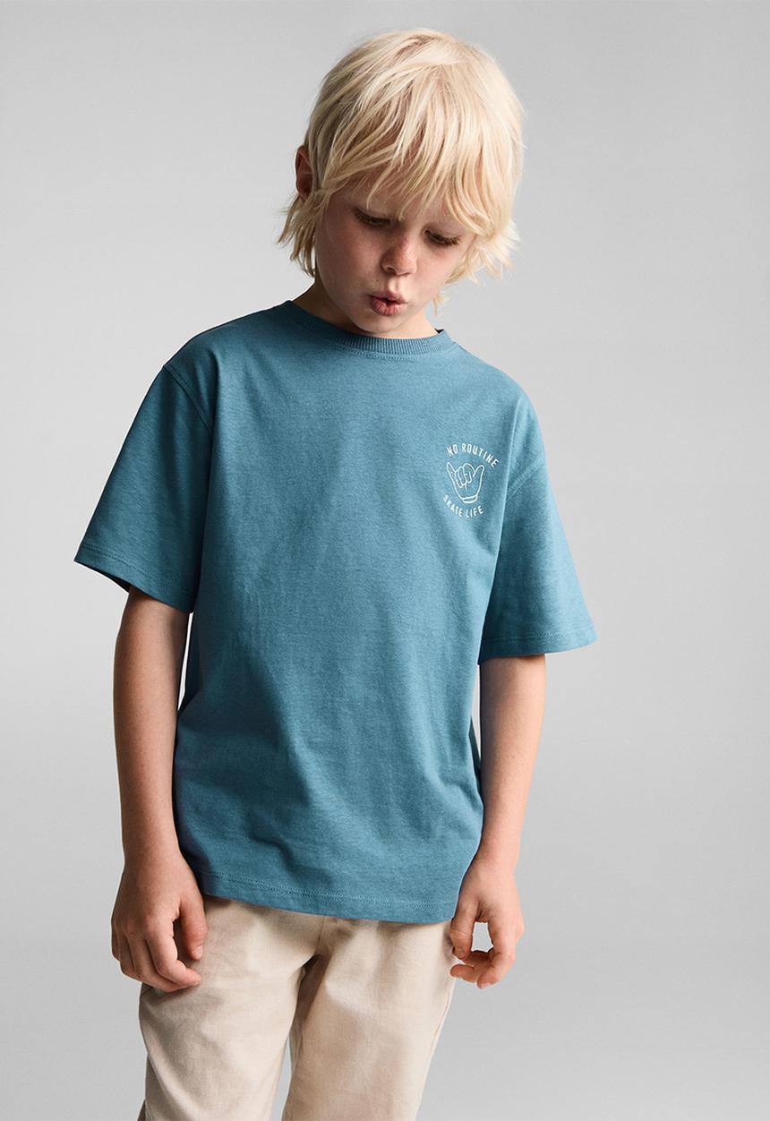 MANGO - T-shirt flip - dark blue