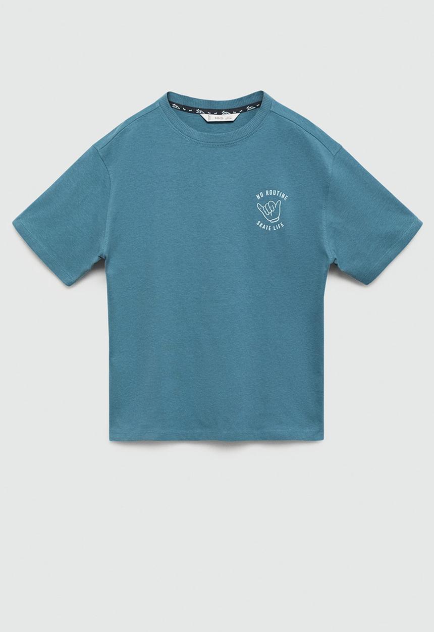 MANGO - T-shirt flip - dark blue