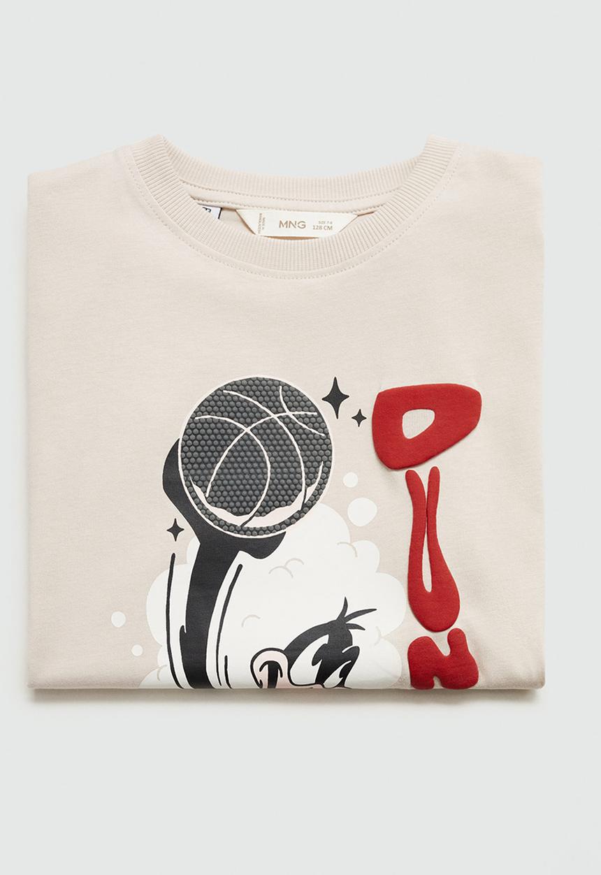 MANGO - T-shirt lucaslt - light pastel brown