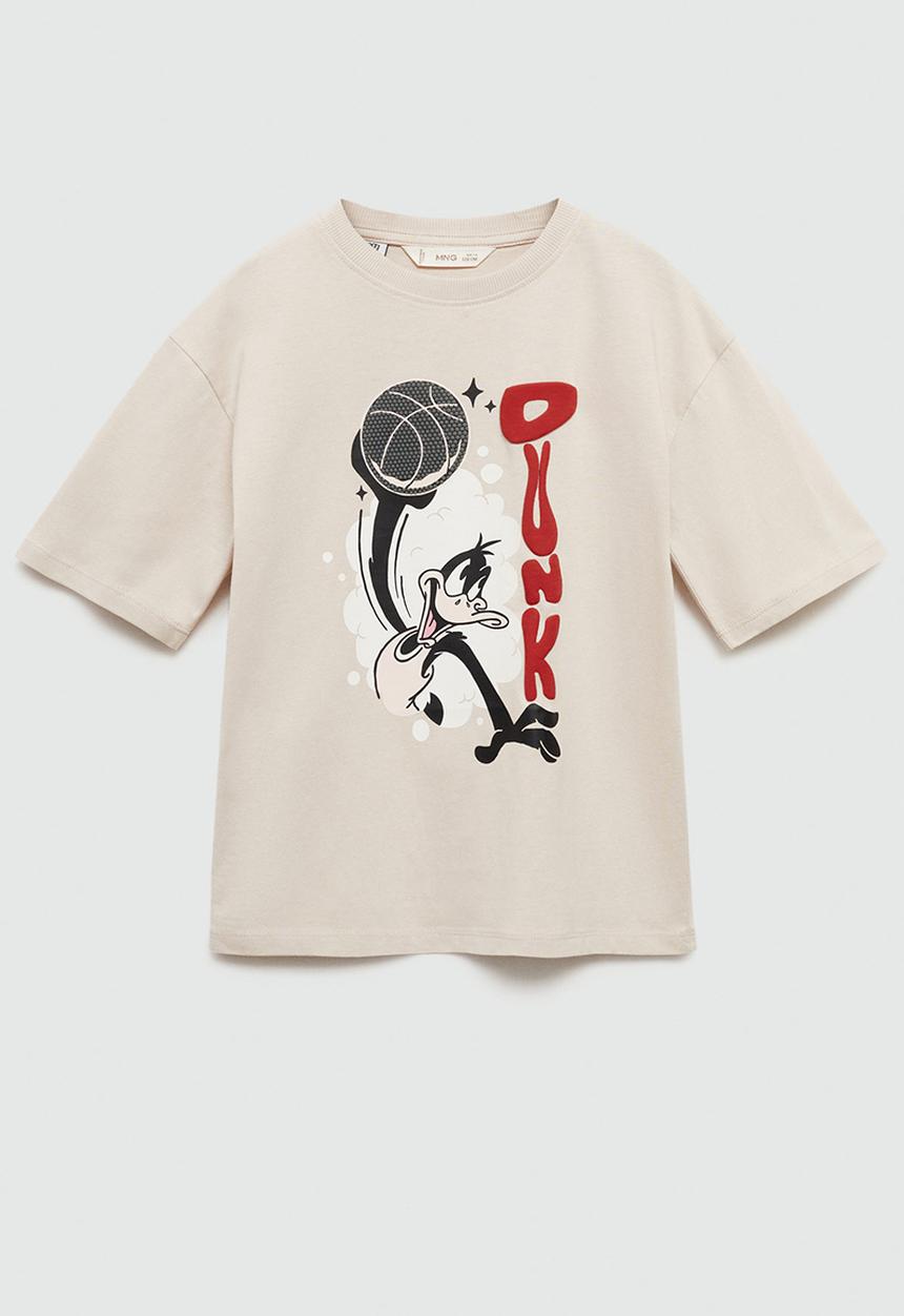 MANGO - T-shirt lucaslt - light pastel brown