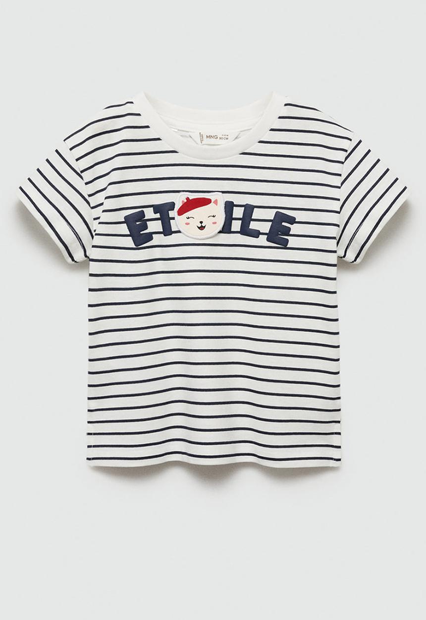 MANGO - T-shirt etoile - natural