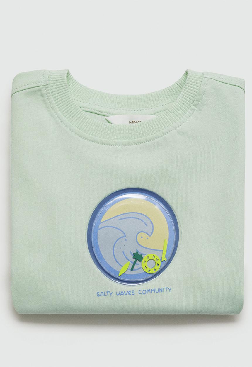MANGO - T-shirt flotador - light pastel green