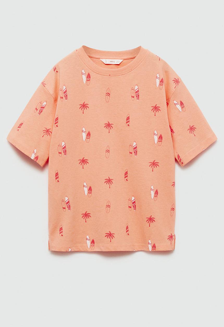 MANGO - T-shirt fun - light pastel orange