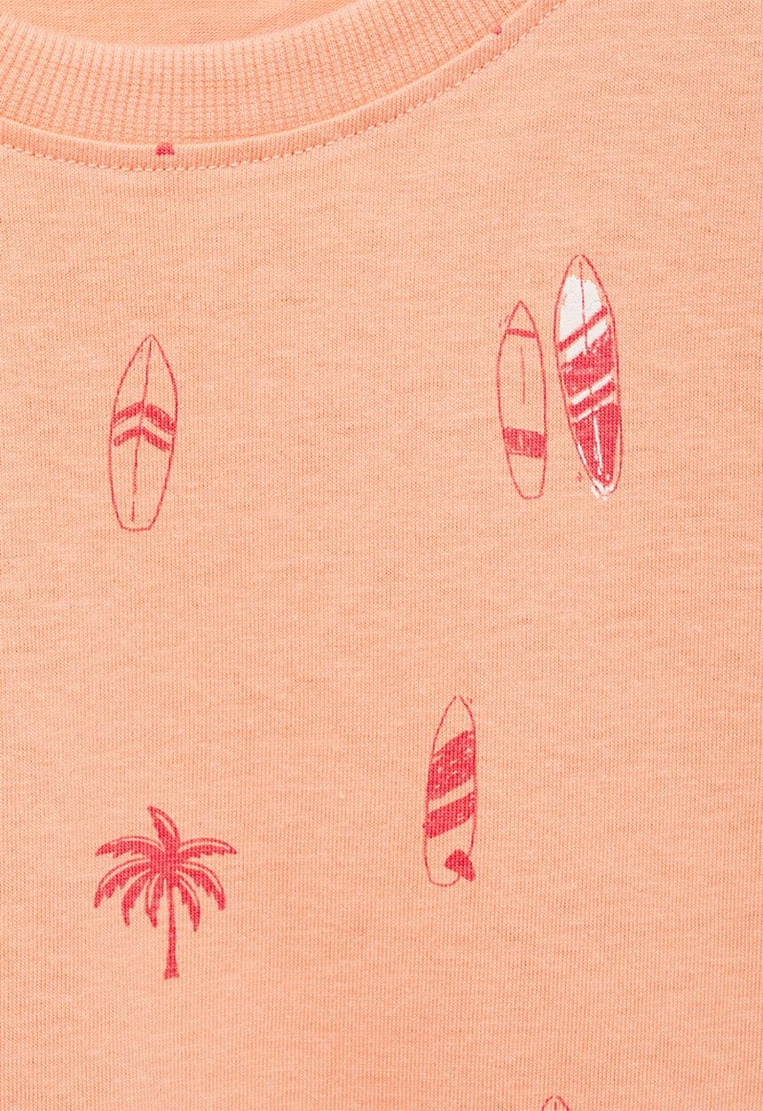 MANGO - T-shirt fun - light pastel orange