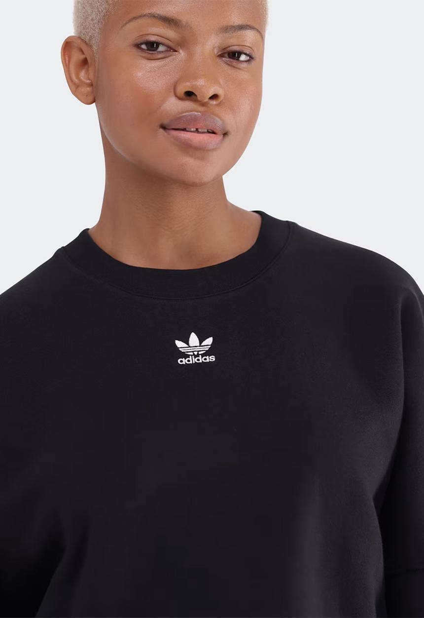 adidas Originals - Plus Ess Crew Fl W - Black