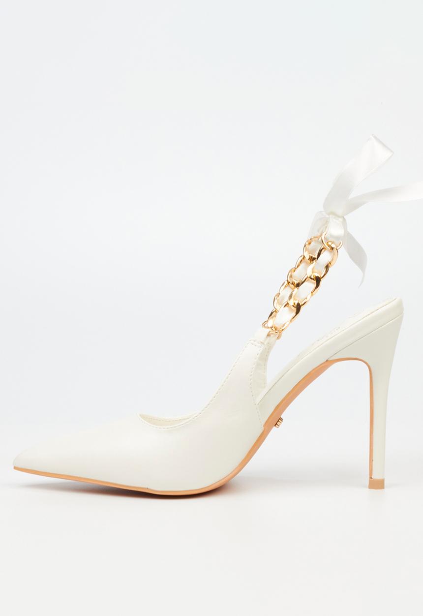 Miss Black - Lola 29 slingback - white