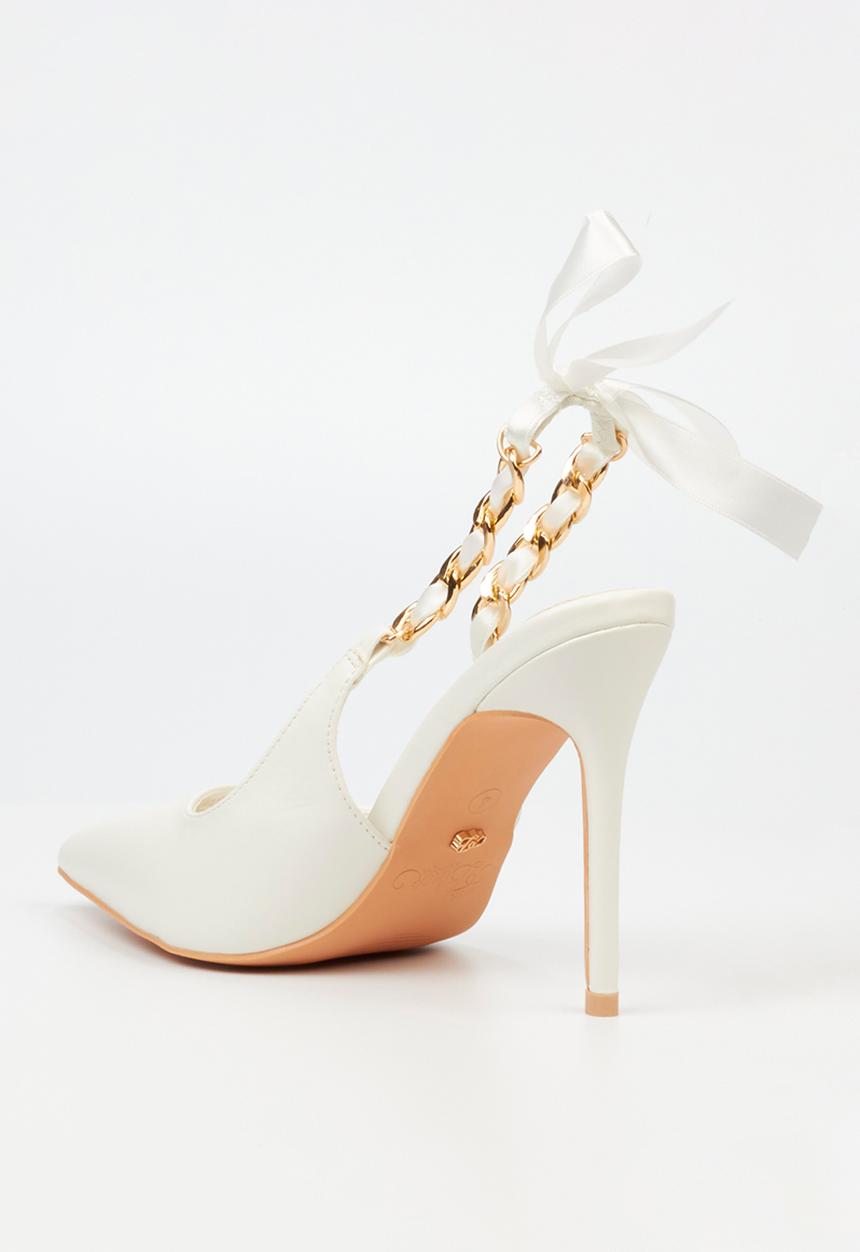 Miss Black - Lola 29 slingback - white