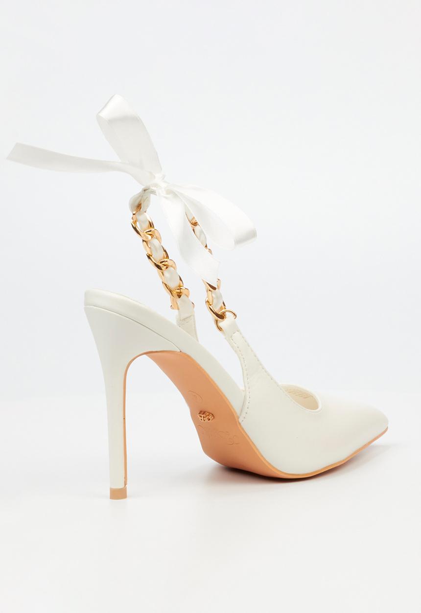 Miss Black - Lola 29 slingback - white