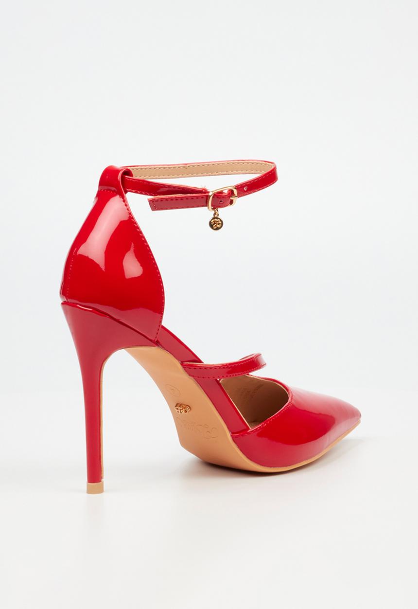 Miss Black - Lola 30 ankle strap - red