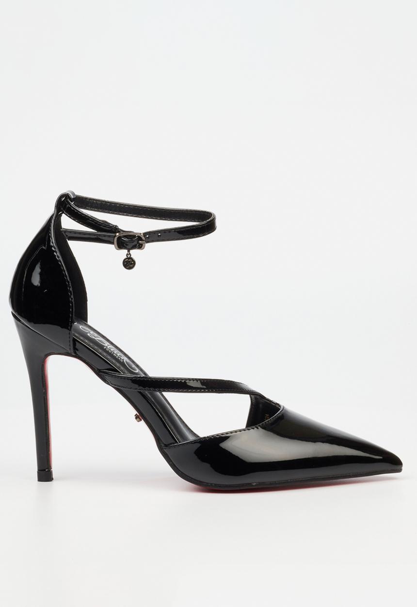 Miss Black - Lola 30 ankle strap - black
