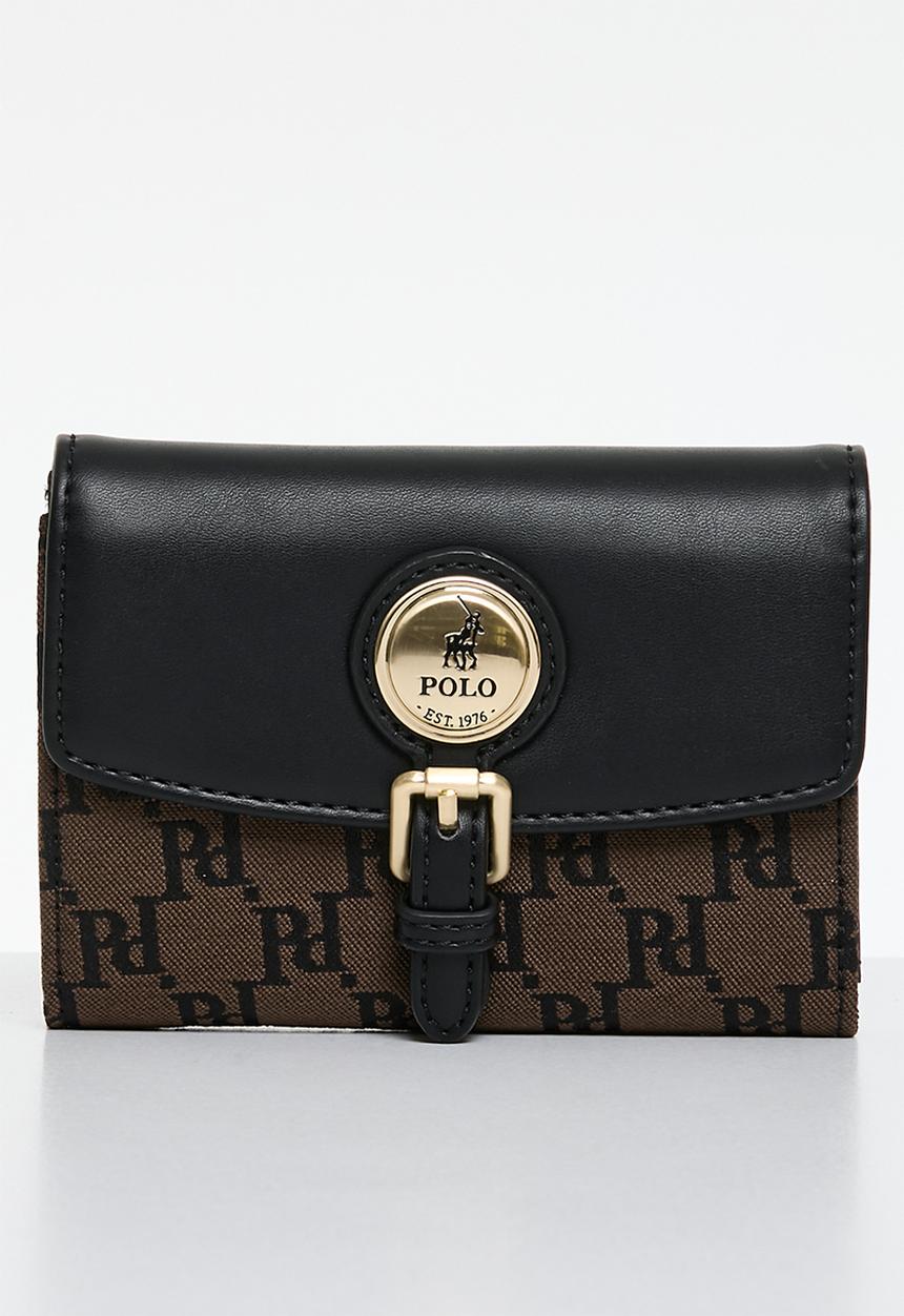 POLO - Premier compact purse - black & brown