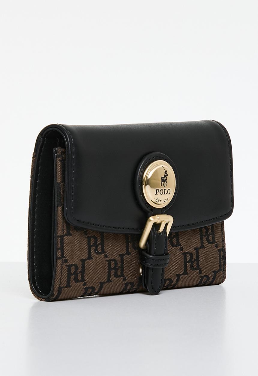 POLO - Premier compact purse - black & brown