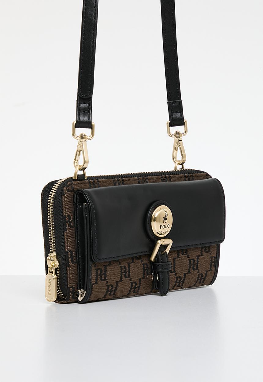 POLO - Premier phone sling - black & brown