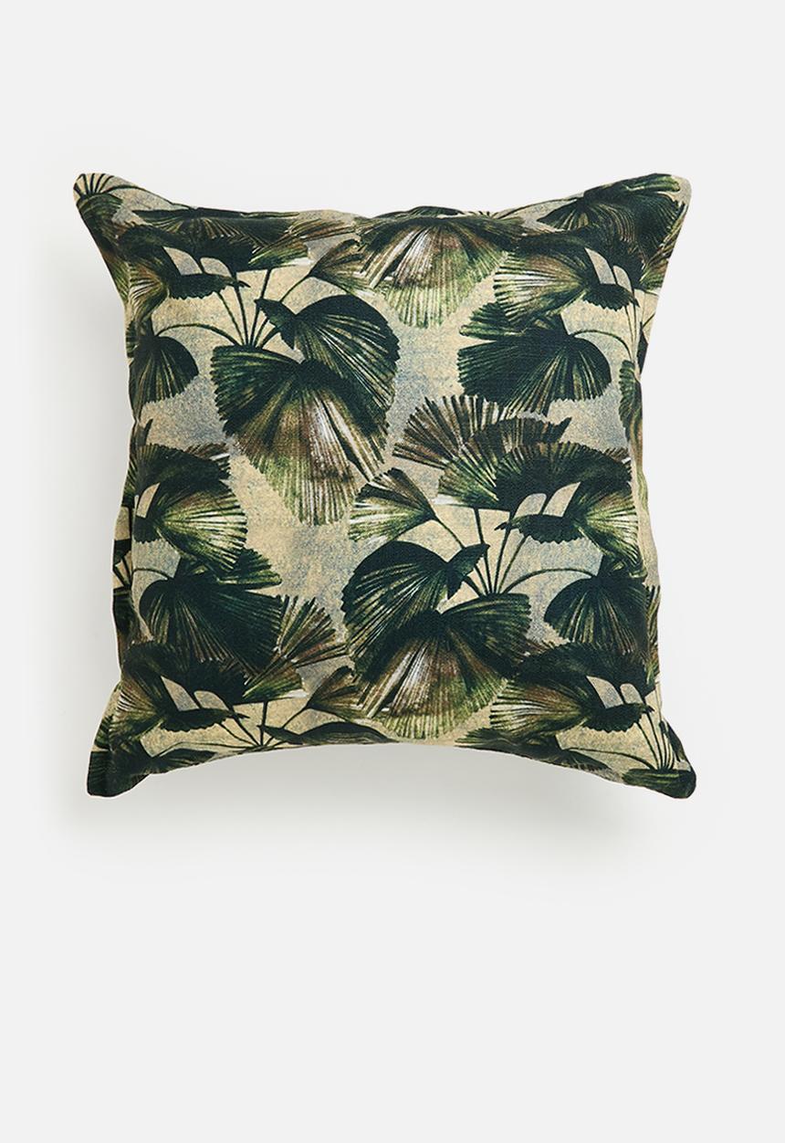 Grey Gardens - Wild flower cushion cover - green