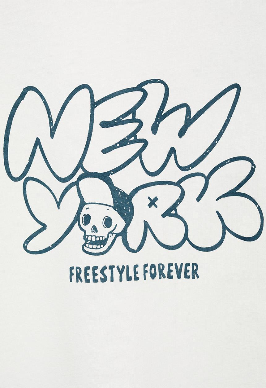 MANGO - T-shirt park2 - natural