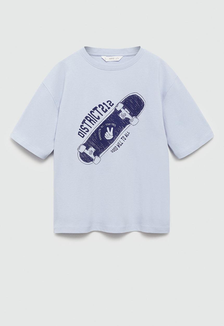 MANGO - T-shirt park2 - light pastel blue