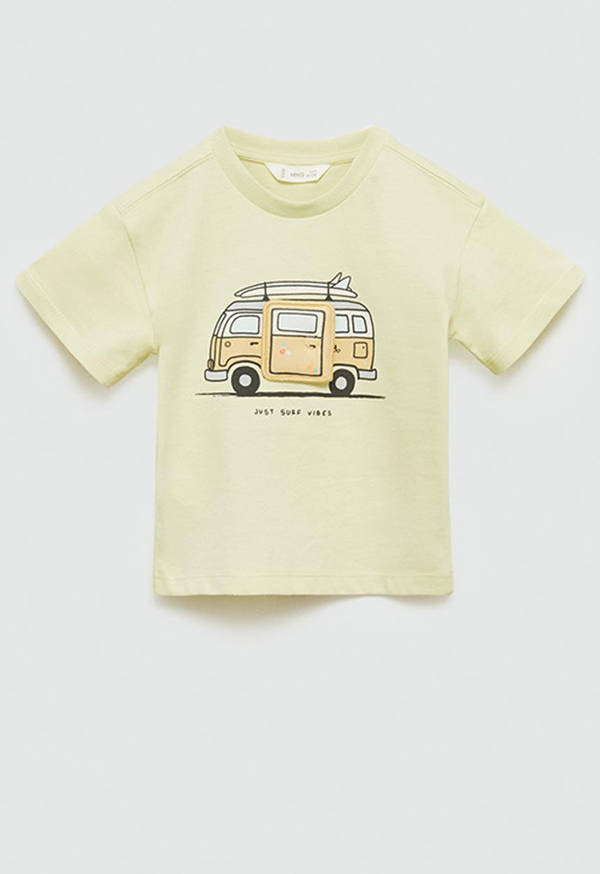 MANGO - T-shirt tiger - light pastel yellow