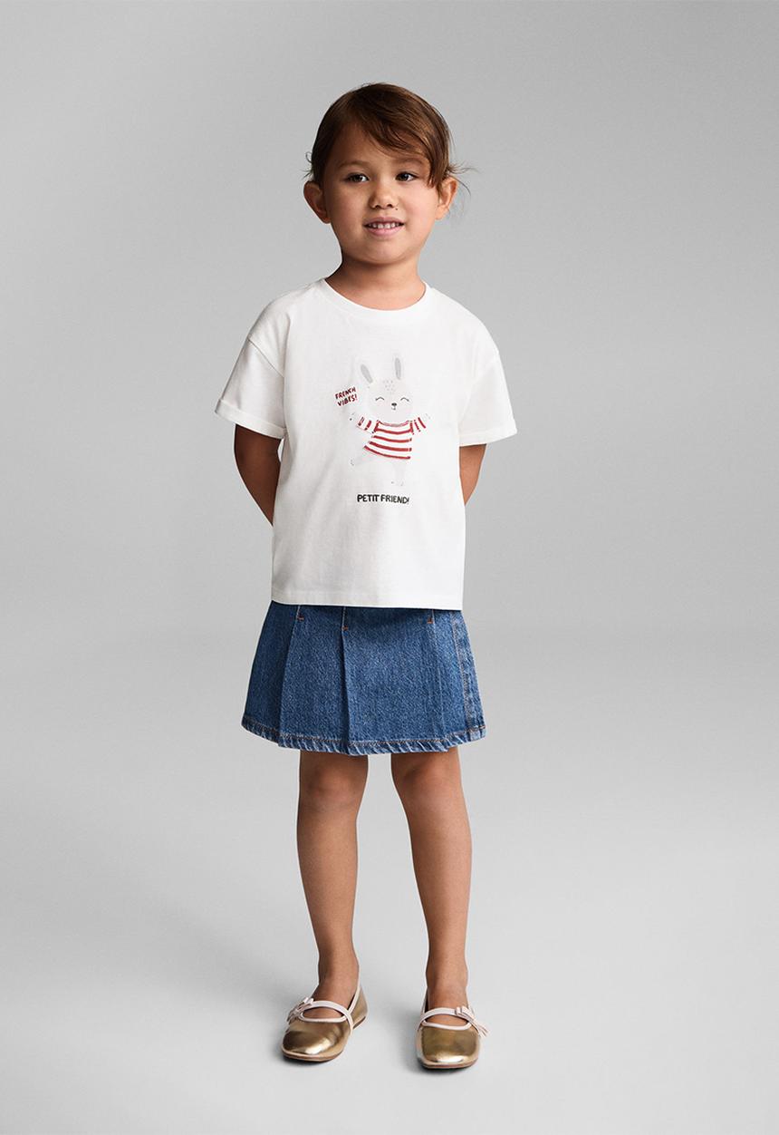MANGO - T-shirt petit - natural